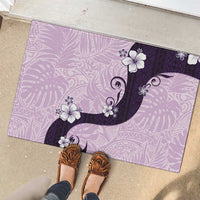 Polynesia Hibiscus Rubber Doormat Thistle Curve Motif LT05 - Polynesian Pride