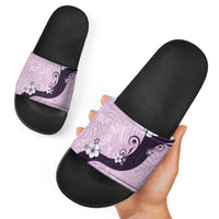 Polynesia Hibiscus Slide Sandals Thistle Curve Motif LT05 - Polynesian Pride