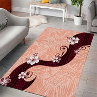 Polynesia Hibiscus Area Rug Rose Bud Curve Motif LT05 - Polynesian Pride