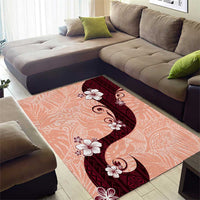 Polynesia Hibiscus Area Rug Rose Bud Curve Motif LT05 - Polynesian Pride
