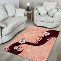 Polynesia Hibiscus Area Rug Rose Bud Curve Motif LT05 - Polynesian Pride