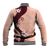 Polynesia Hibiscus Baseball Jacket Rose Bud Curve Motif LT05 - Polynesian Pride