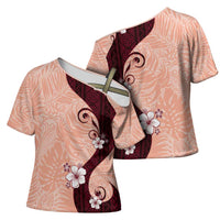 Polynesia Hibiscus Cross Shoulder Shirt Rose Bud Curve Motif LT05 - Polynesian Pride