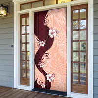 Polynesia Hibiscus Door Cover Rose Bud Curve Motif LT05 - Polynesian Pride