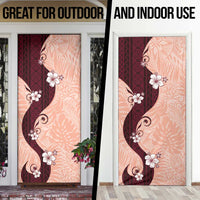 Polynesia Hibiscus Door Cover Rose Bud Curve Motif LT05 - Polynesian Pride