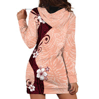 Polynesia Hibiscus Hoodie Dress Rose Bud Curve Motif LT05 - Polynesian Pride