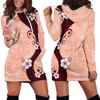 Polynesia Hibiscus Hoodie Dress Rose Bud Curve Motif LT05 - Polynesian Pride