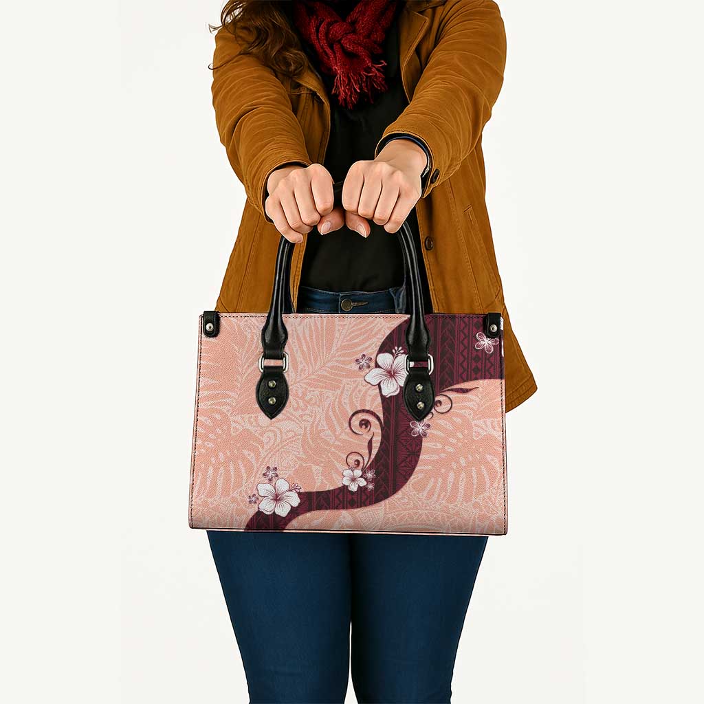 Polynesia Hibiscus Leather Bag Rose Bud Curve Motif LT05 - Polynesian Pride