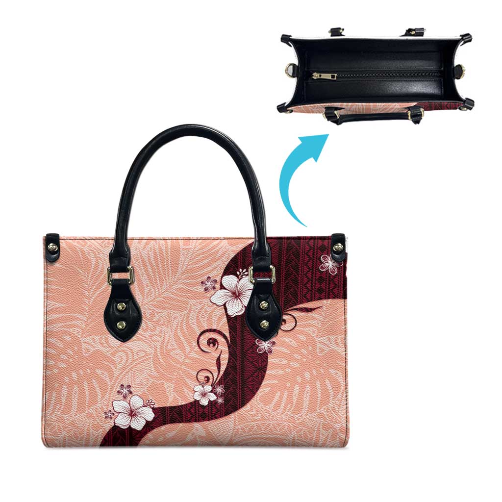 Polynesia Hibiscus Leather Bag Rose Bud Curve Motif LT05 - Polynesian Pride