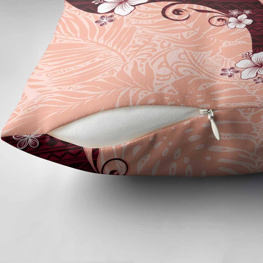 Polynesia Hibiscus Pillow Cover Rose Bud Curve Motif LT05 - Polynesian Pride