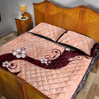 Polynesia Hibiscus Quilt Bed Set Rose Bud Curve Motif LT05 - Polynesian Pride