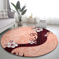 Polynesia Hibiscus Round Carpet Rose Bud Curve Motif LT05 - Polynesian Pride