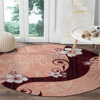 Polynesia Hibiscus Round Carpet Rose Bud Curve Motif LT05 - Polynesian Pride
