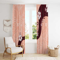 Polynesia Hibiscus Window Curtain Rose Bud Curve Motif LT05 - Polynesian Pride