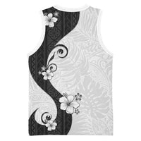 Polynesia Hibiscus Basketball Jersey White Curve Motif LT05 - Polynesian Pride