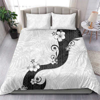 Polynesia Hibiscus Bedding Set White Curve Motif LT05 - Polynesian Pride