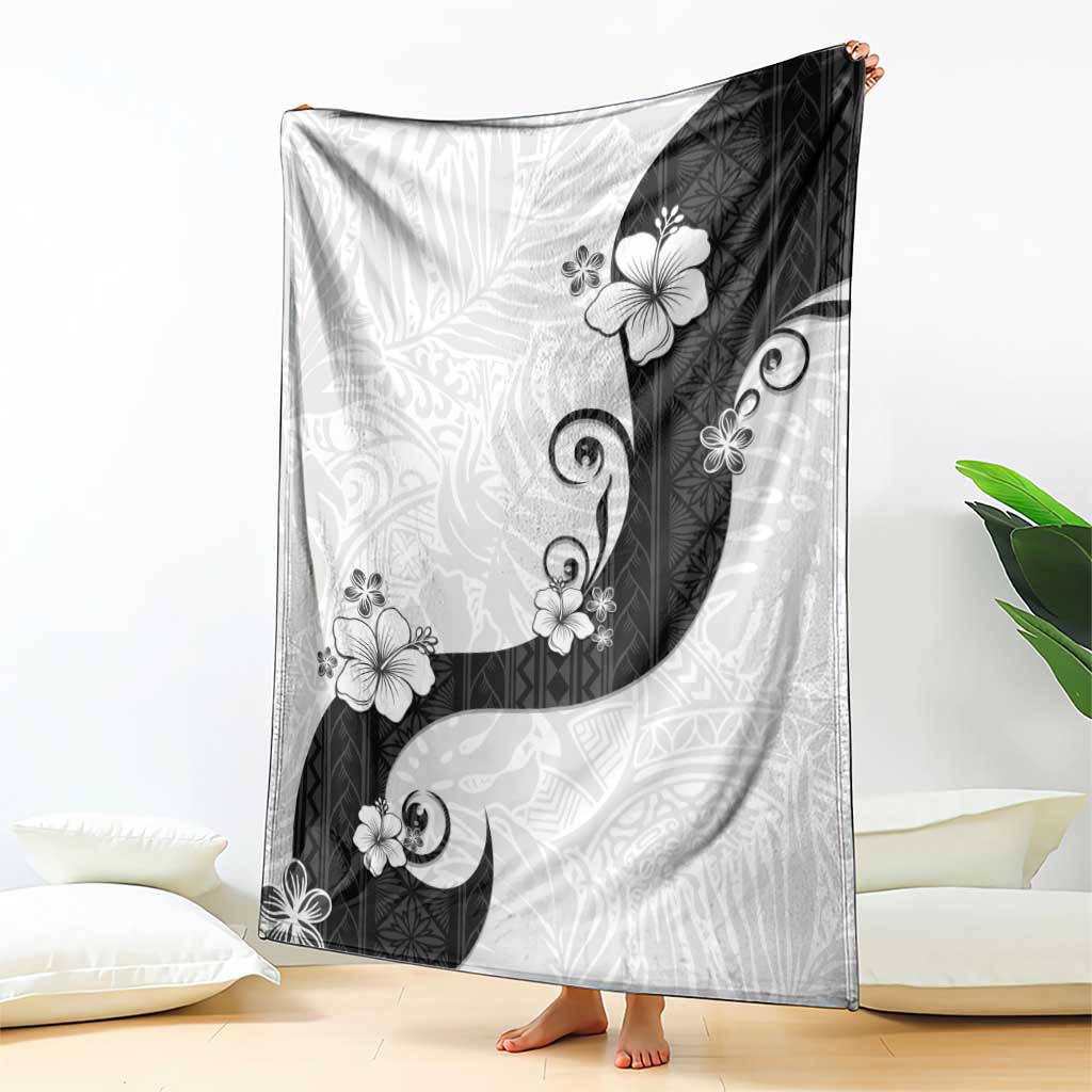 Polynesia Hibiscus Blanket White Curve Motif LT05 - Polynesian Pride