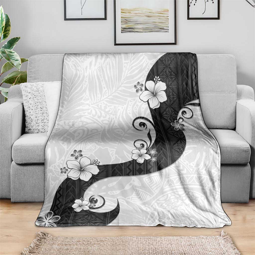 Polynesia Hibiscus Blanket White Curve Motif LT05 - Polynesian Pride
