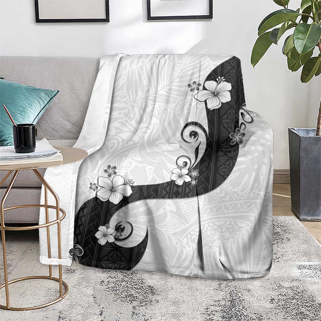 Polynesia Hibiscus Blanket White Curve Motif LT05 - Polynesian Pride