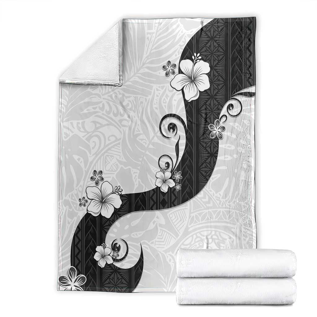 Polynesia Hibiscus Blanket White Curve Motif LT05 - Polynesian Pride