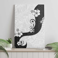 Polynesia Hibiscus Canvas Wall Art White Curve Motif LT05 - Polynesian Pride