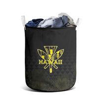 Aloha Hawaii Kahili Laundry Basket Kanaka Maoli With Kakau Pattern LT05 - Polynesian Pride