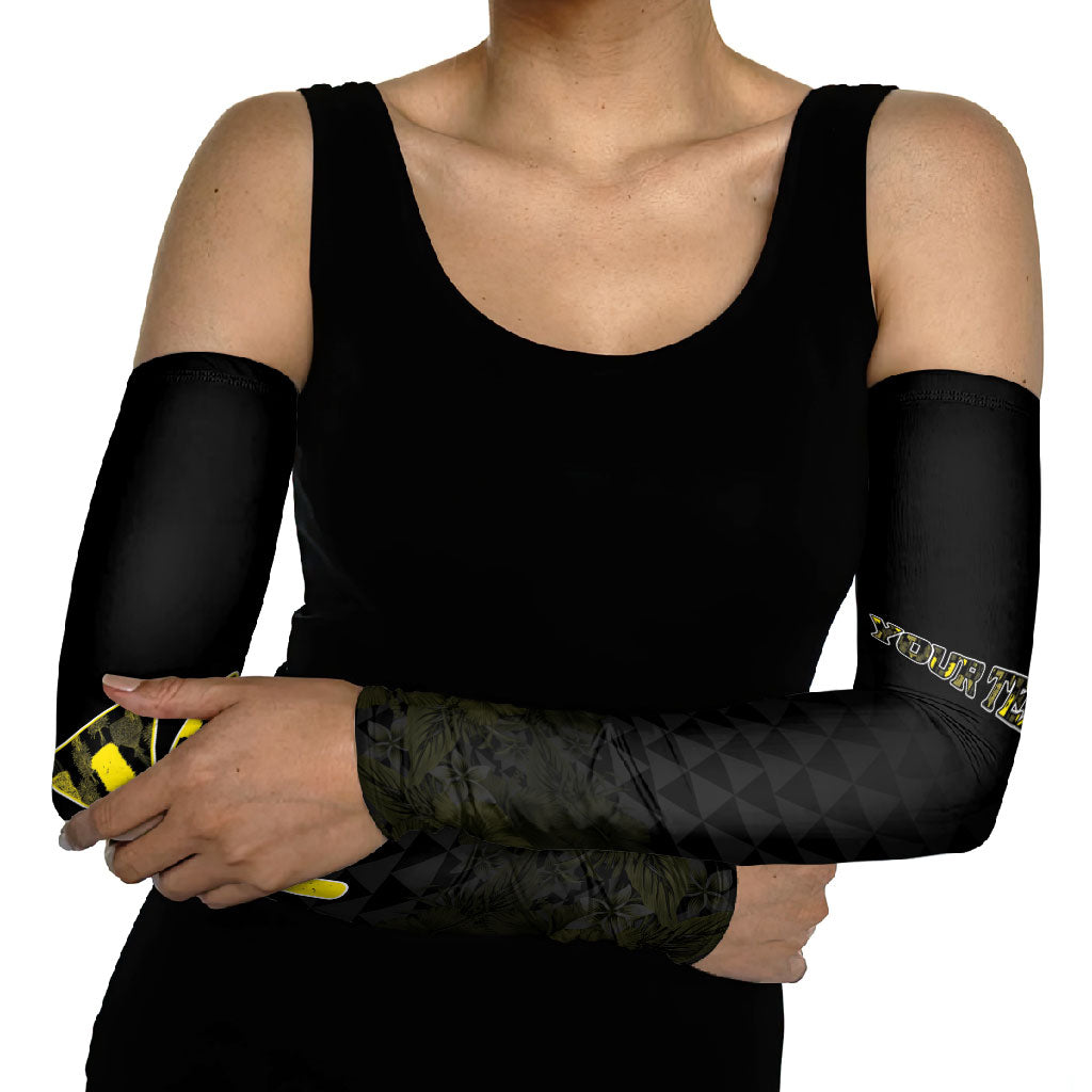 Personalised Aloha Hawaii Kahili Arm Sleeves Kanaka Maoli With Kakau Pattern LT05 - Polynesian Pride