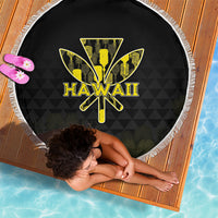 Aloha Hawaii Kahili Beach Blanket Kanaka Maoli With Kakau Pattern LT05 - Polynesian Pride