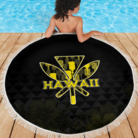 Aloha Hawaii Kahili Beach Blanket Kanaka Maoli With Kakau Pattern LT05 - Polynesian Pride