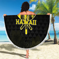 Aloha Hawaii Kahili Beach Blanket Kanaka Maoli With Kakau Pattern LT05 - Polynesian Pride