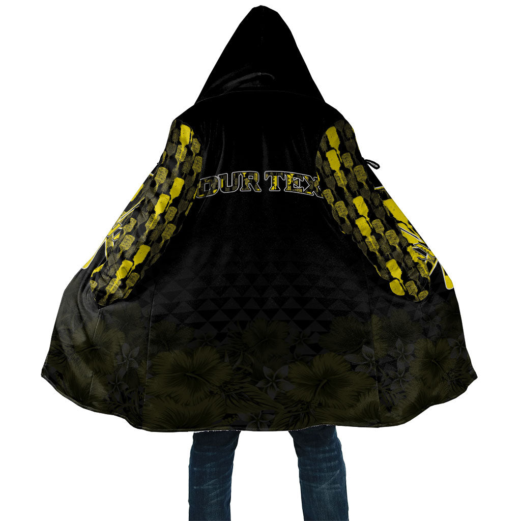 Personalised Aloha Hawaii Kahili Cloak Kanaka Maoli With Kakau Pattern LT05 Unisex Black - Polynesian Pride