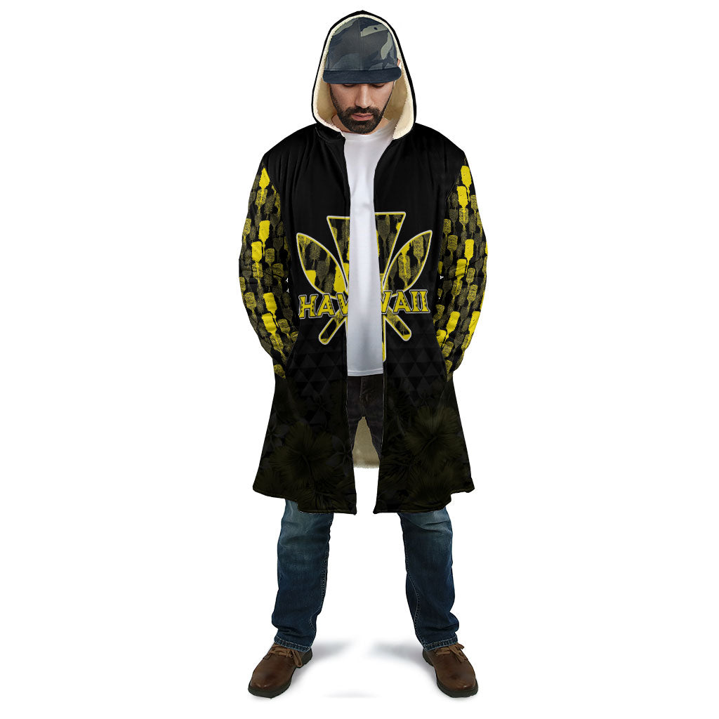 Personalised Aloha Hawaii Kahili Cloak Kanaka Maoli With Kakau Pattern LT05 - Polynesian Pride