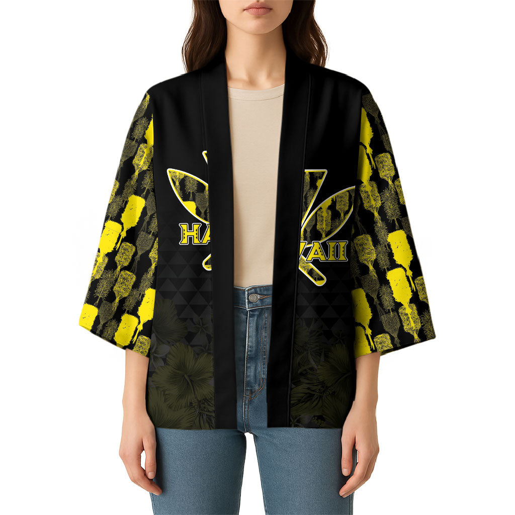 Personalised Aloha Hawaii Kahili Kimono Kanaka Maoli With Kakau Pattern LT05 - Polynesian Pride