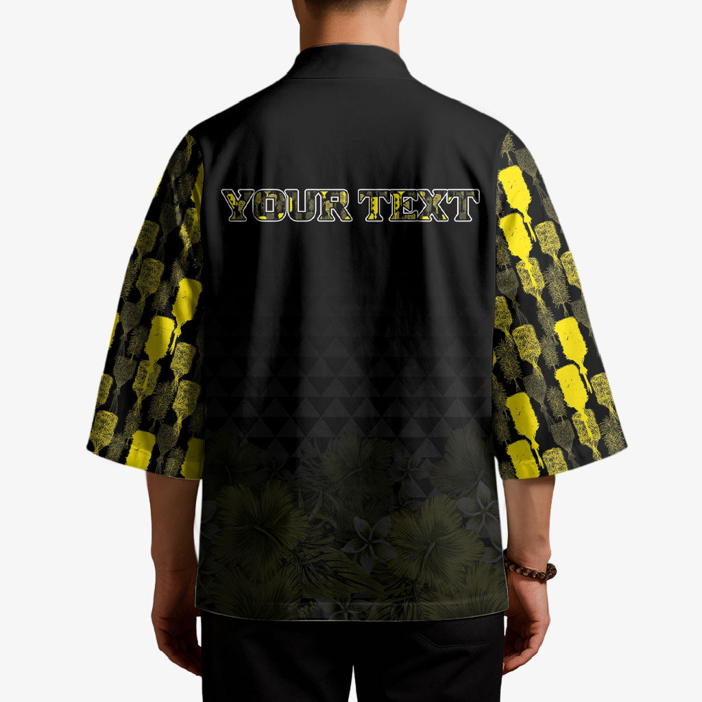 Personalised Aloha Hawaii Kahili Kimono Kanaka Maoli With Kakau Pattern LT05 - Polynesian Pride