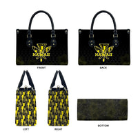 Aloha Hawaii Kahili Leather Bag Kanaka Maoli With Kakau Pattern LT05 - Polynesian Pride