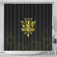 Aloha Hawaii Kahili Shower Curtain Kanaka Maoli With Kakau Pattern LT05 - Polynesian Pride