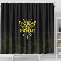 Aloha Hawaii Kahili Shower Curtain Kanaka Maoli With Kakau Pattern LT05 - Polynesian Pride