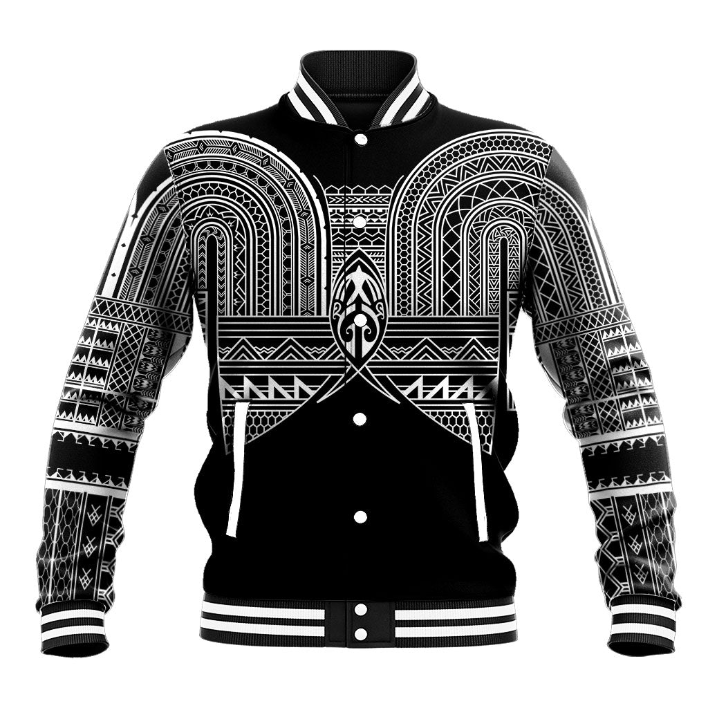Philippines Igorot Tribal Inspired Baseball Jacket Black Version LT05 Unisex Black - Polynesian Pride