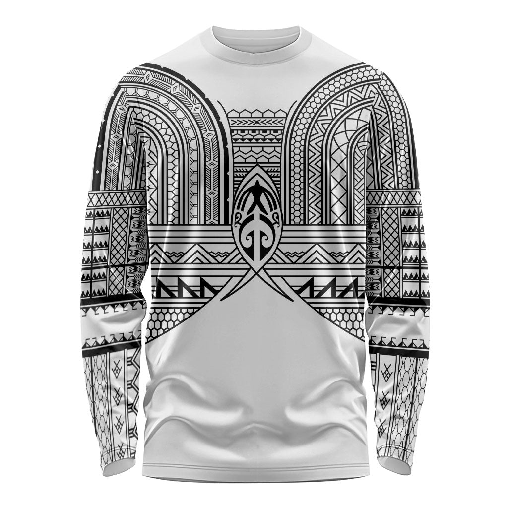 Philippines Igorot Tribal Inspired Long Sleeve Shirt White Version LT05 Unisex White - Polynesian Pride