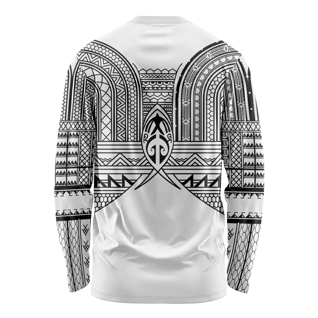 Philippines Igorot Tribal Inspired Long Sleeve Shirt White Version LT05 - Polynesian Pride