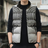 Philippines Igorot Tribal Inspired Sleeveless Puffer Jacket White Version LT05 - Polynesian Pride