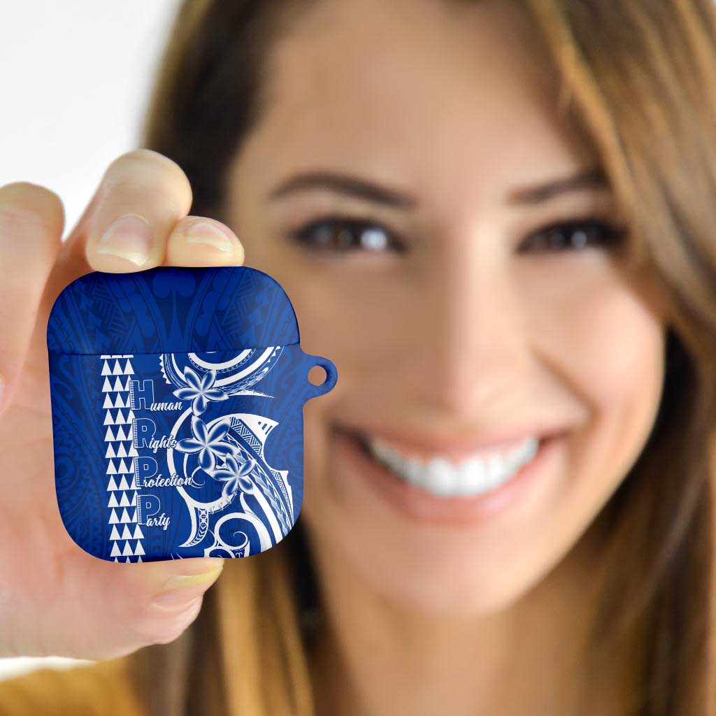 Samoa HRPP Party AirPods Case Polynesian Pattern LT05 Blue - Polynesian Pride