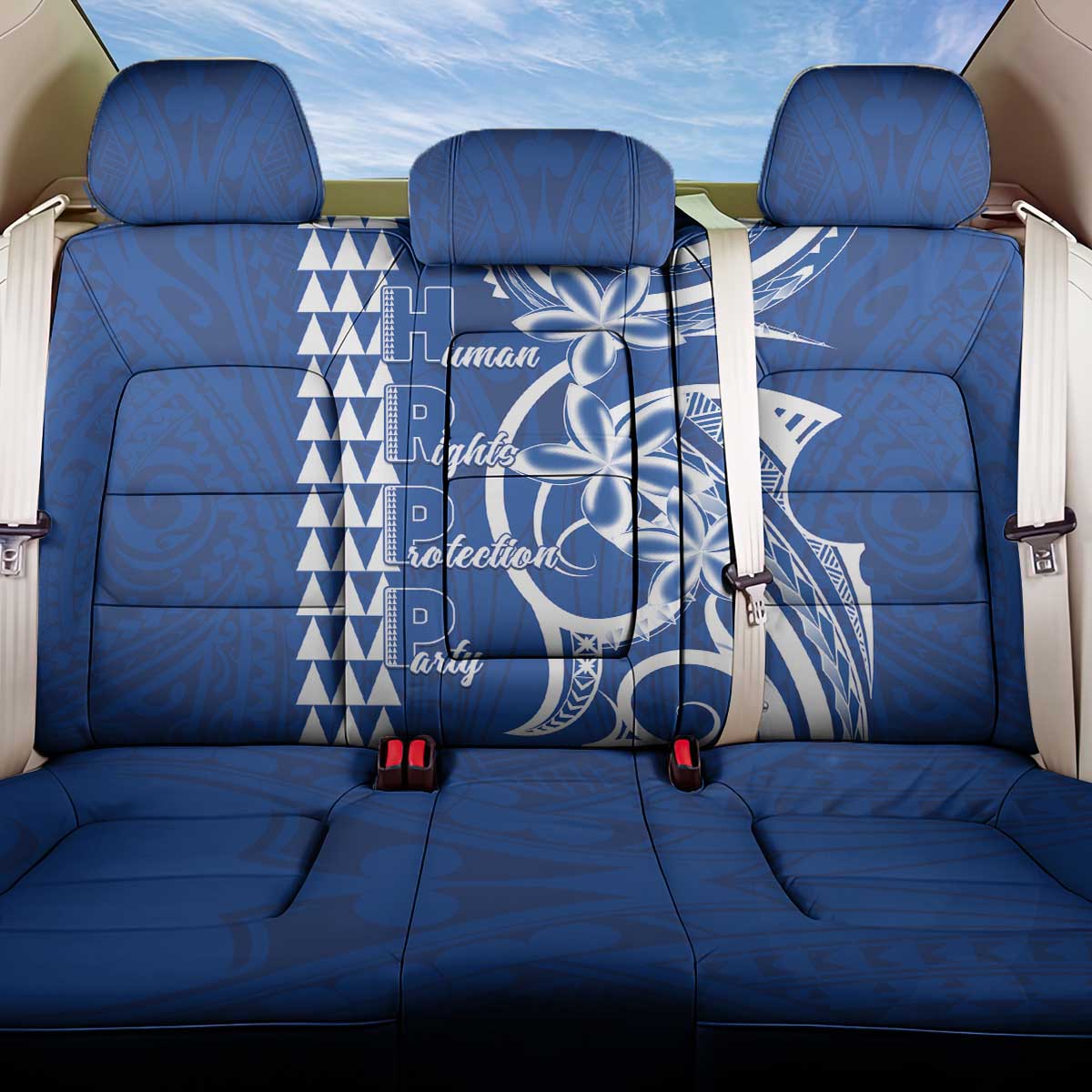 Samoa HRPP Party Back Car Seat Cover Polynesian Pattern LT05 One Size Blue - Polynesian Pride