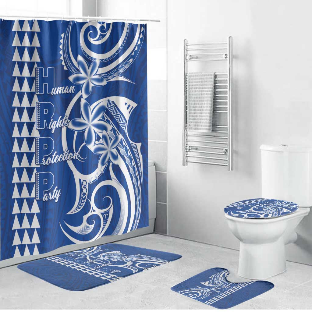 Samoa HRPP Party Bathroom Set Polynesian Pattern LT05 Bathroom Set (4 pcs) Blue - Polynesian Pride
