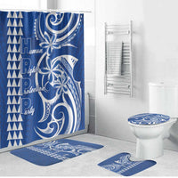 Samoa HRPP Party Bathroom Set Polynesian Pattern LT05 Bathroom Set (4 pcs) Blue - Polynesian Pride