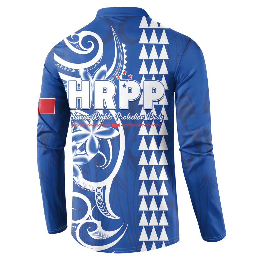 Samoa HRPP Party Button Sweatshirt Polynesian Pattern LT05 - Polynesian Pride