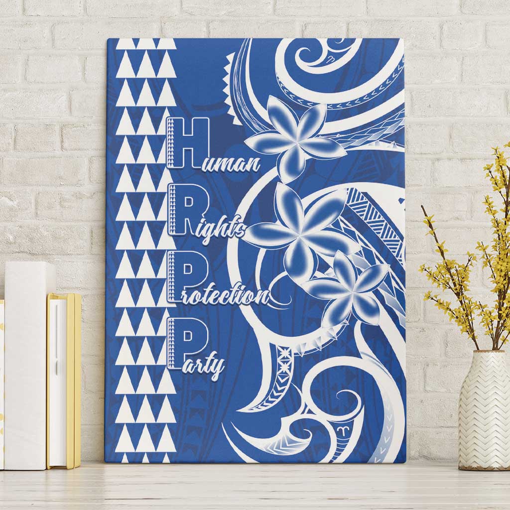Samoa HRPP Party Canvas Wall Art Polynesian Pattern LT05 Without Frame Blue - Polynesian Pride