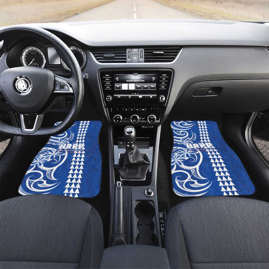 Samoa HRPP Party Car Mats Polynesian Pattern LT05 Set 2pcs - Front Blue - Polynesian Pride