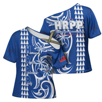 Samoa HRPP Party Cross Shoulder Shirt Polynesian Pattern LT05 - Polynesian Pride
