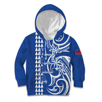 Samoa HRPP Party Kid Hoodie Polynesian Pattern LT05 Hoodie Blue - Polynesian Pride
